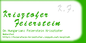 krisztofer feierstein business card